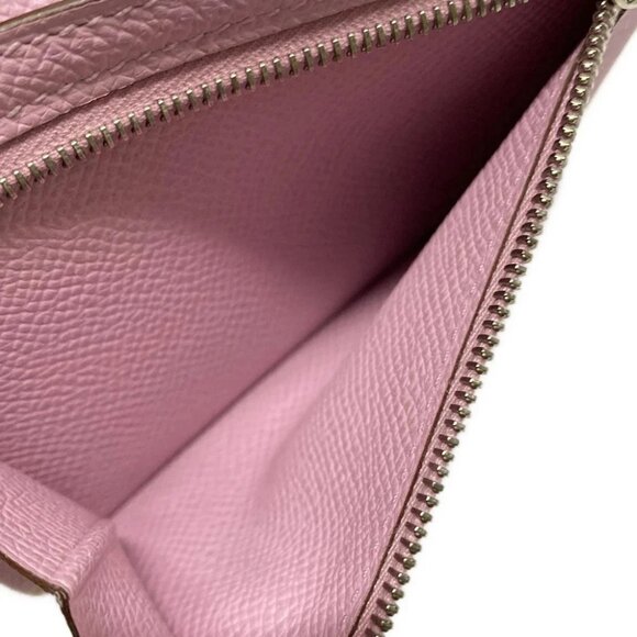 Auth HERMES Bearn Compact Verseau - Lime Mauve Sylvestre Veau Epsom D - Picture 4 of 10